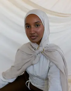 VELA Pearl Stone Gray Solid Modal Hijab