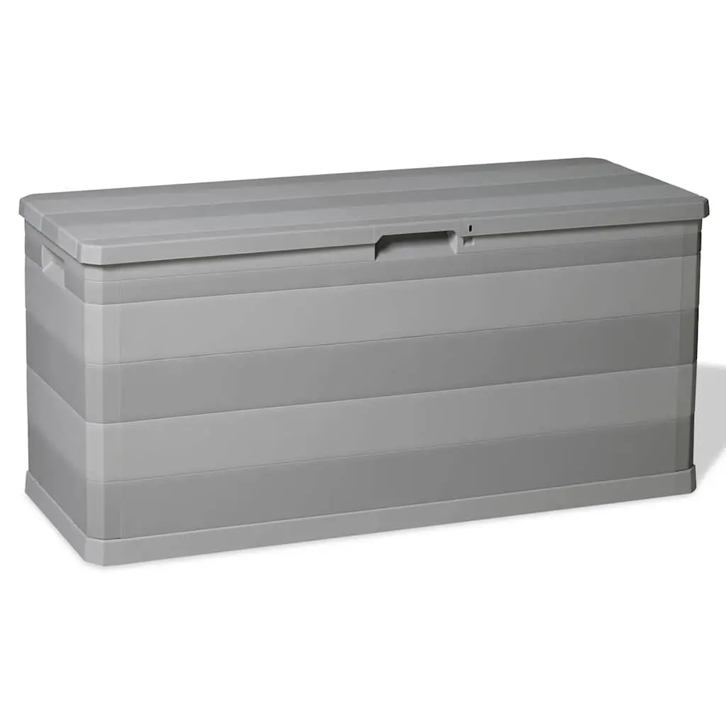 vidaXL Patio Storage Box, Deck Box with Lid, Outdoor Cabinet, Storage Chest for Outdoor Cushions Throw Pillows Garden Tools Pool Supplies, Gray 43709