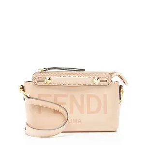 Pre-owned FENDI Leather Shoulder Bags Logo By The Way Mini Bag