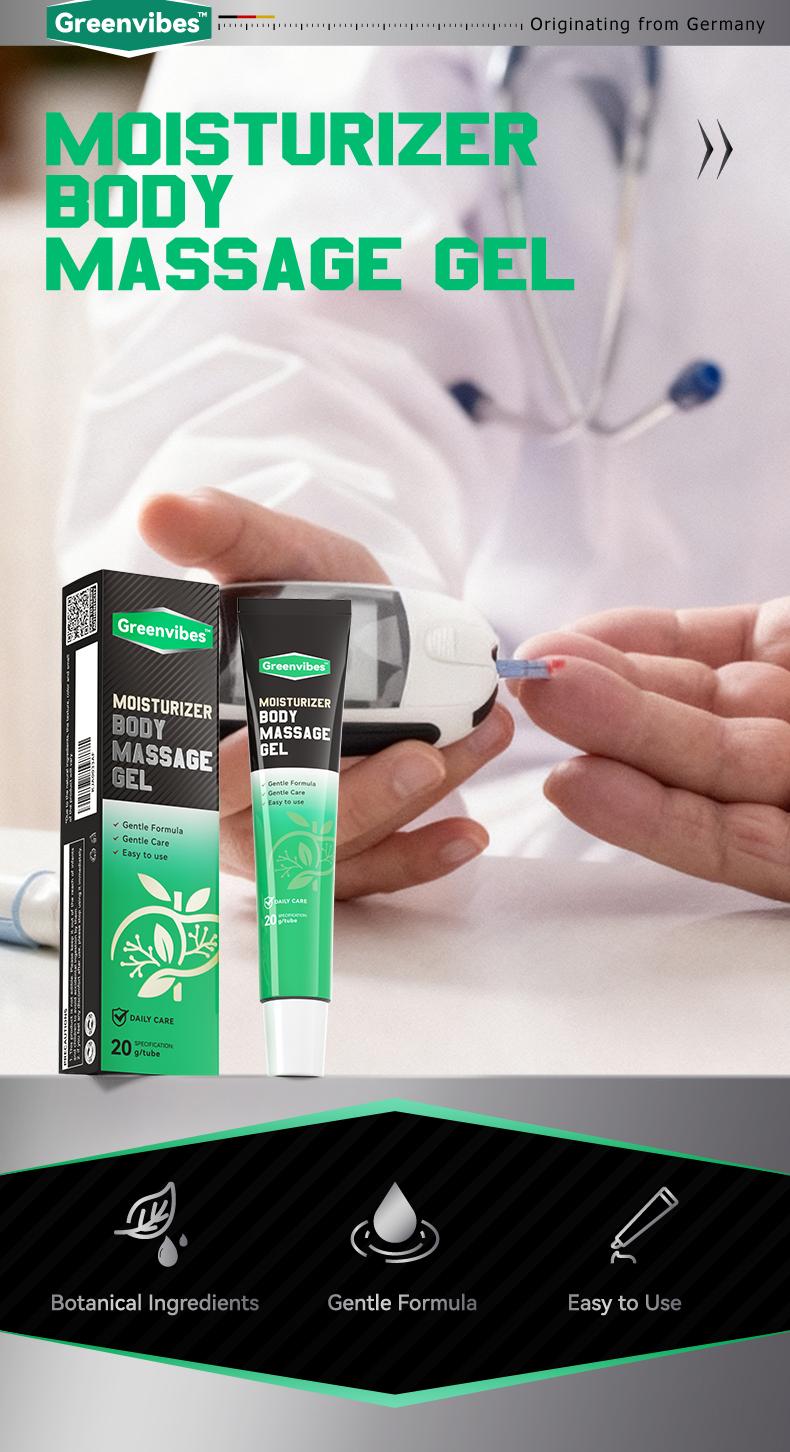 Greenvibes 3 Moisturizer Body Massage Gel Natural Ingredients Gentle Formula Easy to Use