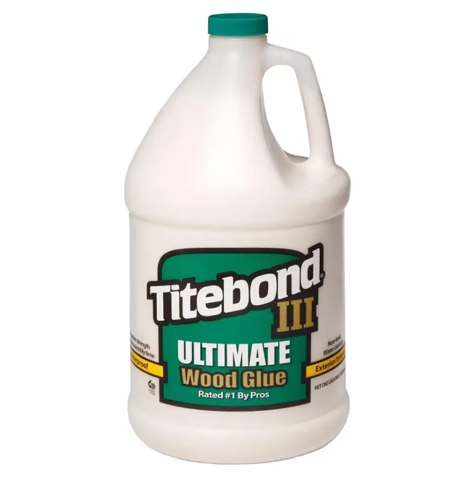 Titebond III Ultimate Wood Glue, Tan, 1 Gal Jug Sticky Adhesive for Woodworking & Hardware Projects