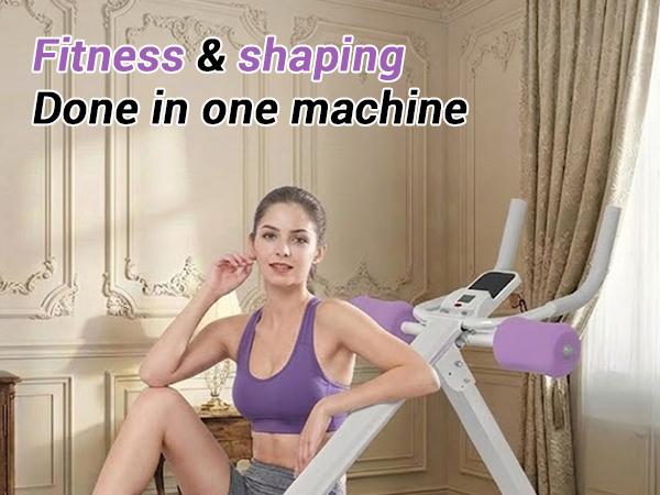 Umay Ab Trainer Machine with LCD Monitor, Foldable Ab Exercise Machine for abs, Arm, Leg, Buttocks Shaper, Core & Ab Trainer at Home Gym for Women, Workout Equipment