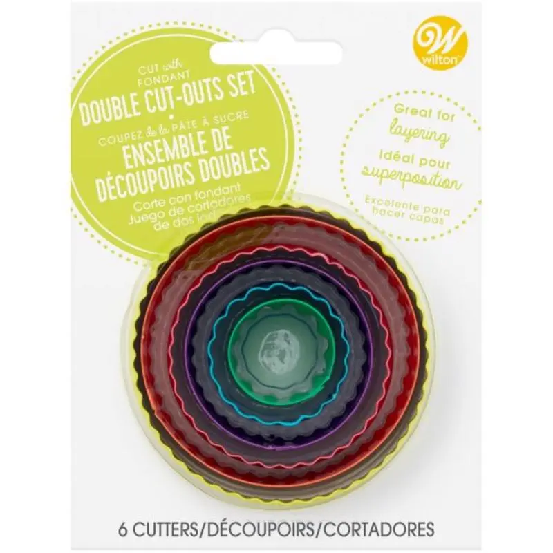 Wilton Round Plastic Cookie Cutter Bakeware Set - 6 Pieces, Kitchen Baking Utensils, Six Pieces