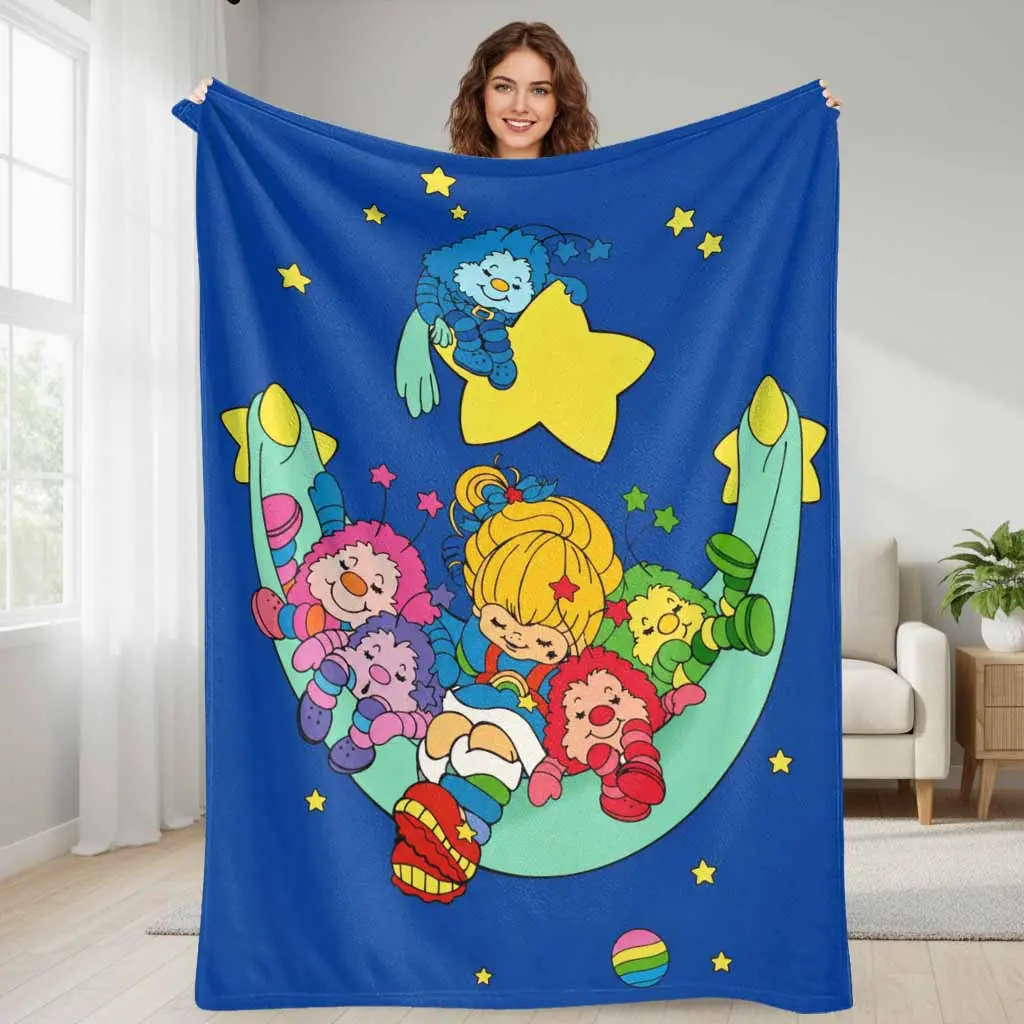 Starry Night Fantasy Theme Flannel Blanket, Celestial Print, Ultra-Soft Lightweight Cozy Throw for Bedroom Bedding, Cozy Lounging, Living Room Decor, Winter Warmth & Gifting