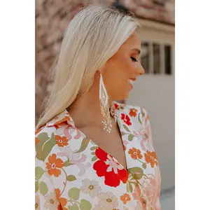 Hearing Music Beaded Earrings In White