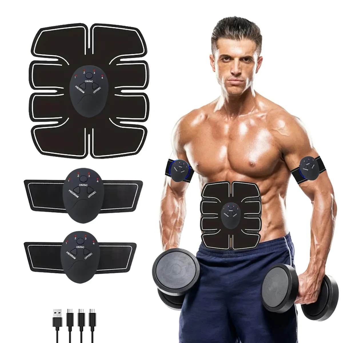 Abs Stimulator, Ab Toning Belt Trainer, Workout Equipment for Men & Women, Wearable Abs Stimulator, Muscle Stimulator for Buttocks, Stim Tool, Workout Enhancer