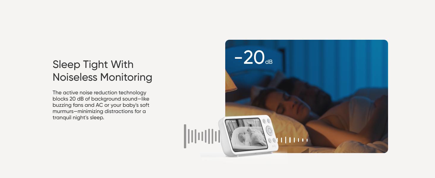 【Exclusive Bundle】eufy Baby Monitor E20 with 2K HD Camera, 5'' 720p Display, Hybrid Wi-Fi and No Wi-Fi Connection, App and Monitor Control, Pan-Tilt, 4× Zoom, Portable Camera with Built-in Battery, ANR, Smart Alerts, Secure with Anti-Hack Protection