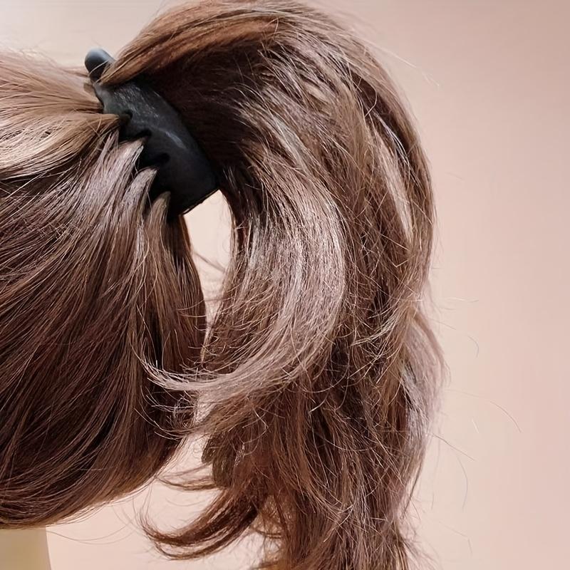 Amber and Black Leopard Print Vintage Oval Non-Slip Banana Hair Clips for Women 4 Single Suitable for Secure Ponytails, Bun Hairstyles, and Curly Hair Styles