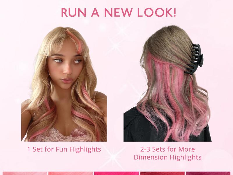 WENNALIFE Colorful Clip in Hair Extensions Human Hair 30g 6 pcs for Women with Burgundy Red 14-24 Inch Soft Silky Texture Easy Clip-In