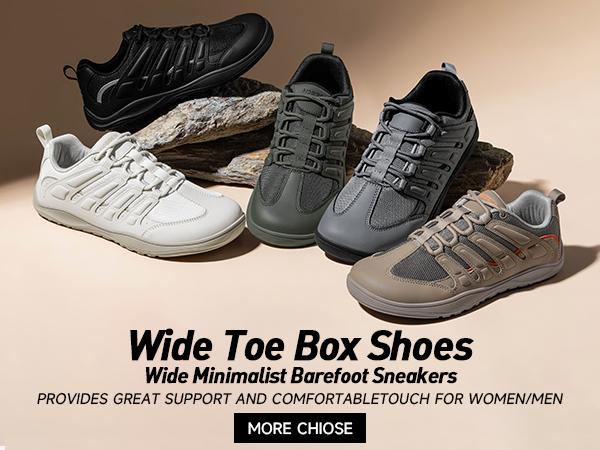 HOBIBEAR Barefoot Shoes Womens Mens | Wide Toe Box | Comfortable Outdoor Minimalist Trail Running Sneaker