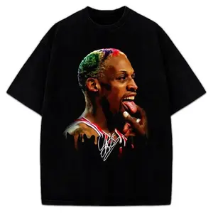 [100% Cotton] 90SThrowback Dennis Rodman 'Rodzilla’ Tee # 90SThrowback # DennisRodman # BasketballFashion # Oops # VintageStyle T-Shirt For Men And Women