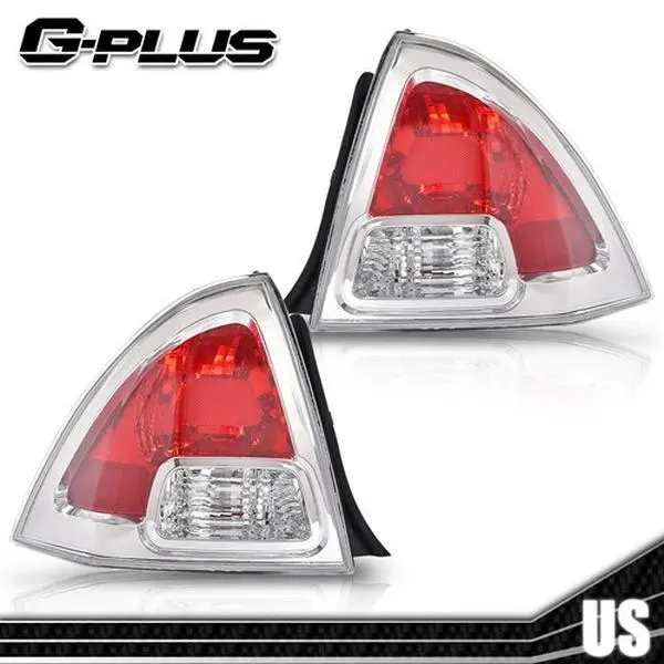 G-PLUS Chrome Tail Light Set - Rear Brake Lamps Fit For 2006-2009 Ford Fusion, Left & Right Side Car Mod Component, Car Light Set