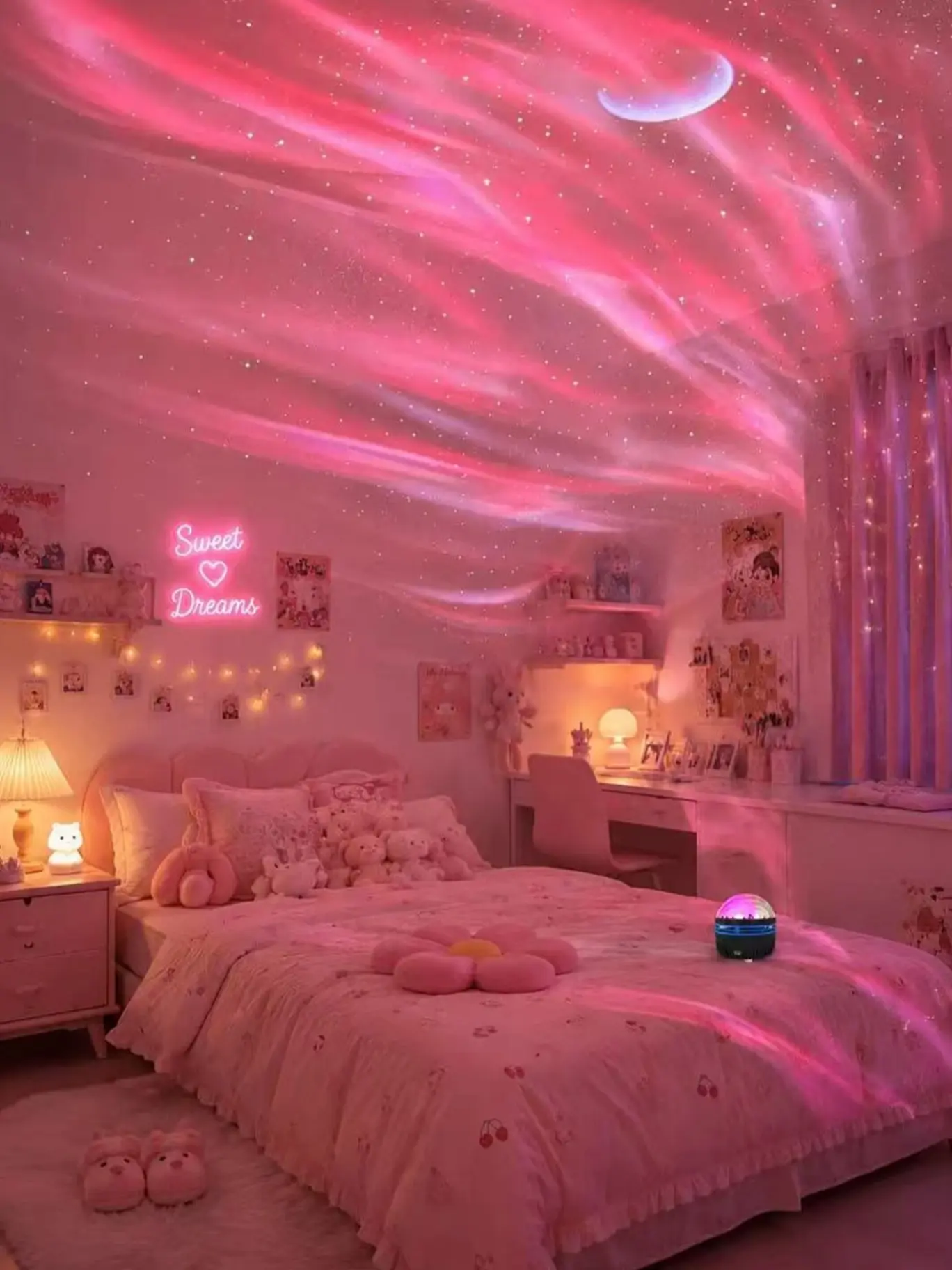 USB Galaxy Aurora Star Projector Night Light - RGB Multi-Color LED Lamp with Dreamy Northern Lights, Twinkling Stars, Unique Room Decor, Perfect for Bedroom, Gifting, Cozy Relaxation Vibes, Led Lights