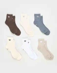 ADIDAS Originals 6 Pack Cushioned Quarter Socks