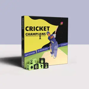 Cricket Champions Boardgame | Light Strategy Dice Game | 2-5 Players