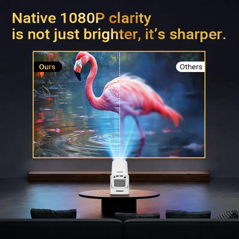 Smart HY260 Pro Auto Focus Projector 4K Support 330ANSI Dual WiFi6 Wireless Bluetooth5.4 1080P Native Auto Keystone Correction Androdi 11 Allwinner H713 Built-in Speaker Intelligent Portable Home Cinema Movie Outdorr