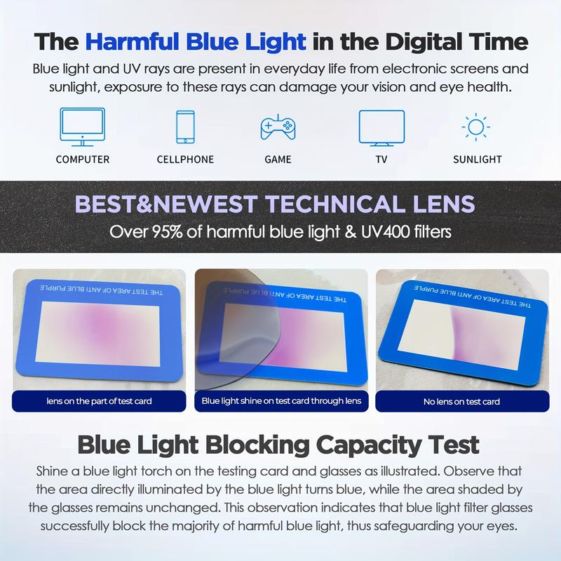 4-Pack Women's Blue Light Blocking Glasses Anti-Round Face Eyewear Set 4 Fashion Frame Colors Internet Celebrity Style Windproof No-Makeup Essential Leopard Pattern Eyeglasses