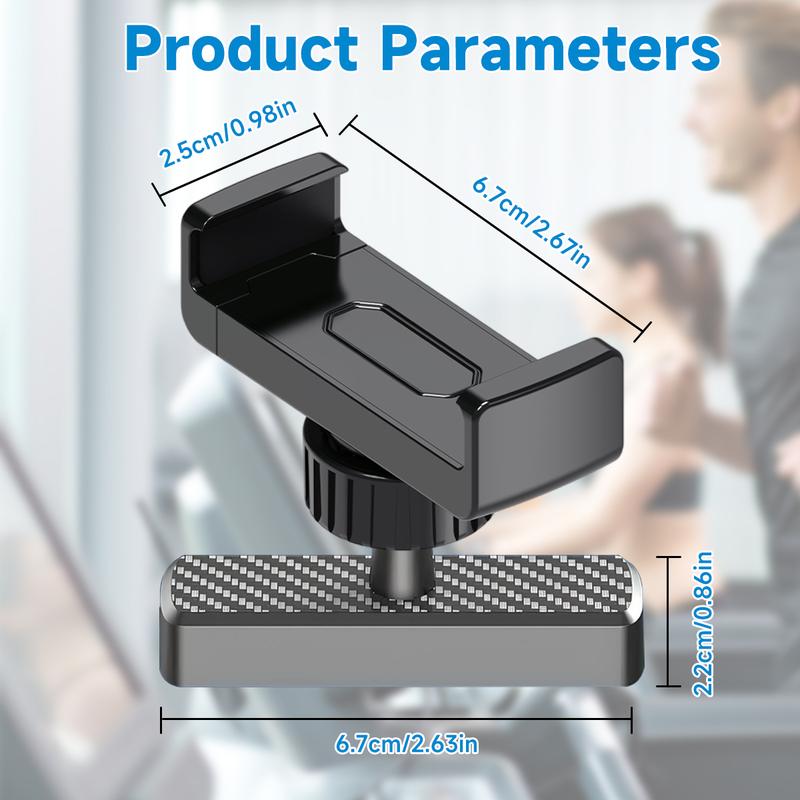 PUKEGM Magnetic Phone Holder for Gym,Alloy Base and Joint for Strong Hold, 360° Adjustable, Compatible with 4.7-6.5 Inch iPhone & Android Phones,Workout Equipment Accessory for Men Women