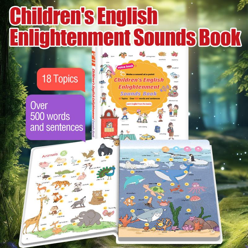 Interactive English Sound Book for Kids! Tap & Listen to 500+ Words in 18 Topics! Fun & Easy Early Learning, Perfect for Toddlers!