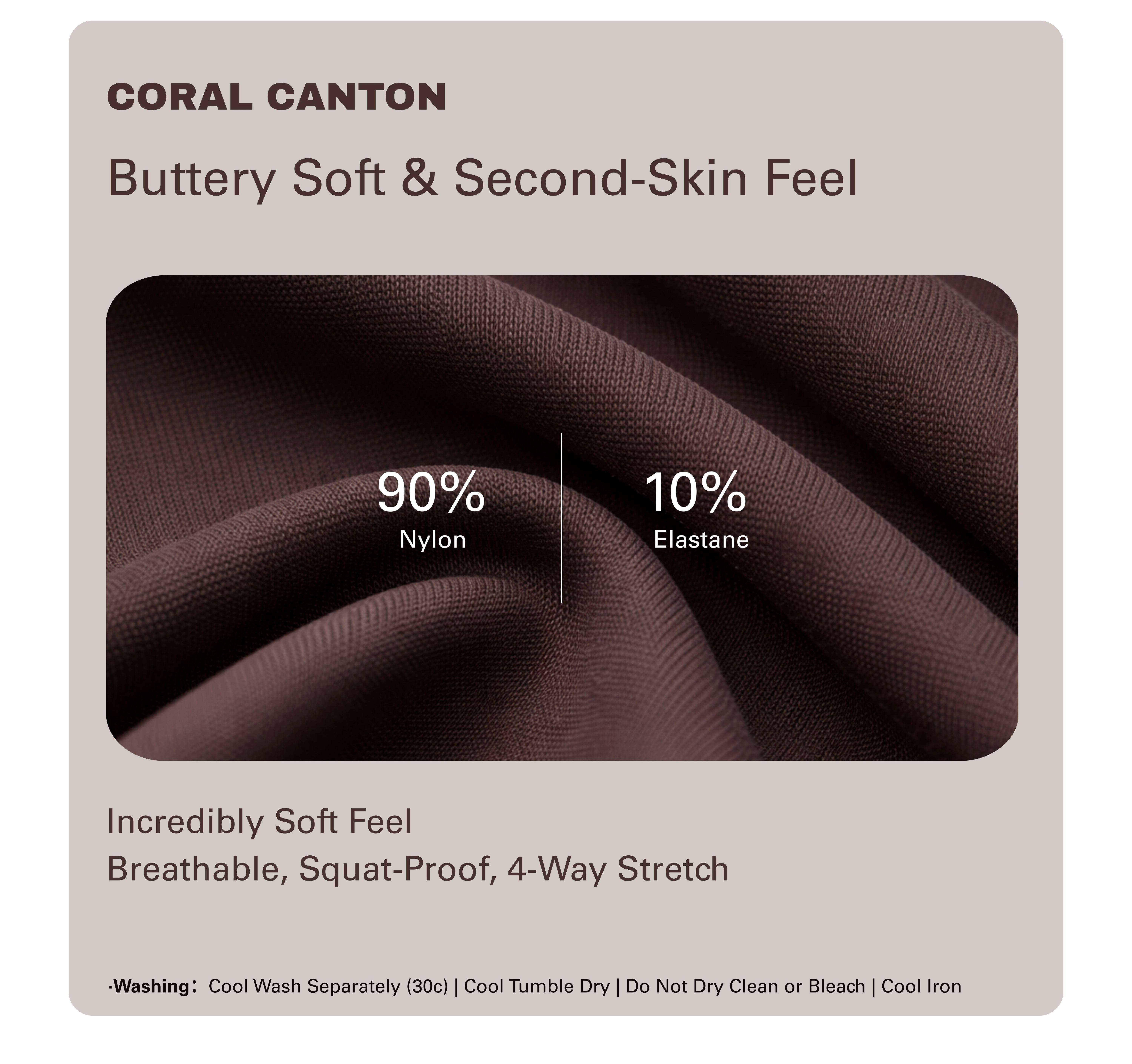 Coral Canton 2pcs Sports Shorts High Waistband Butt Lifting