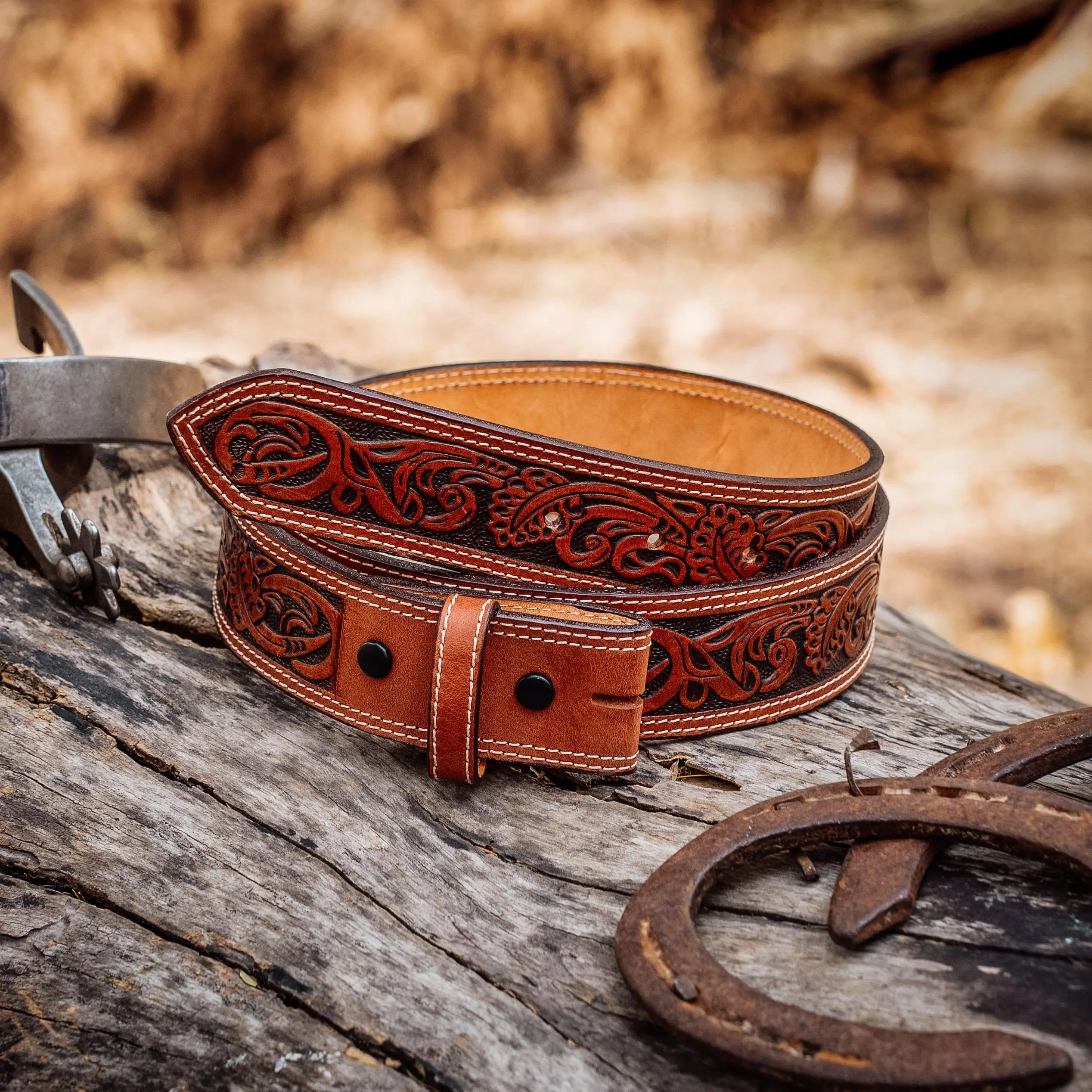 Crepe Myrtle Leather Belt, Tooled Leather Western Cowboy Belt, Stylish Cowboy Stuff Fashion Accessory, Tooled Leather Belt, Textured Belt