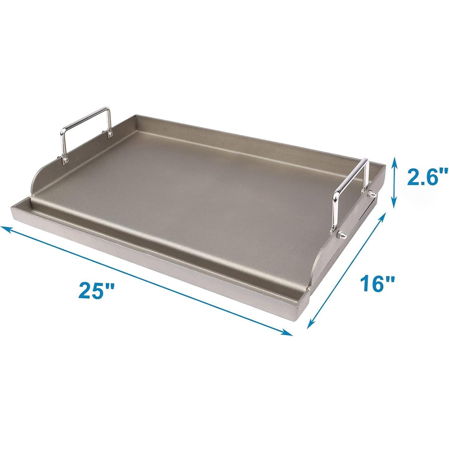 Cast Iron Griddle for Gas Grill Flat Top Griddle Insert for Outdoor Gas Grill, 25" x16" Cooking Skillet Plate Pan Teppanyaki Perfect for Healthy Cooking, Parties & Camping Cast Iron Griddle for Gas Grill Flat Top Griddle Insert for Outdoor Gas Grill, 25" x16" Cooking Skillet Plate Pan Teppanyaki Perfect for Healthy Cooking, Parties & Camping