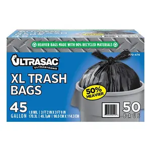 Ultrasac 45 Gal. Extra Large Heavy Duty Trash Bags (50 Count)