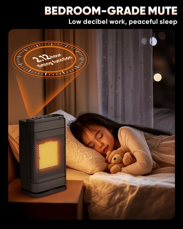 Space Heater, Portable Electric Heater with Thermostat forIndoor Use, Max Temp 104F, 1500W Give You a WarmWinter Remote Control Household Appliances Household Appliances Christmas Gift Ideas Calor Heating Station