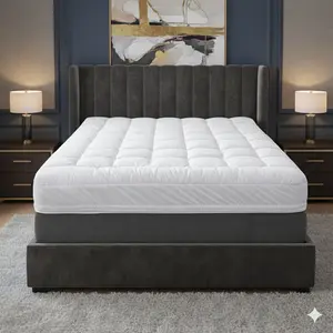 4 Inch Premium Mattress Topper – Extra Thick Plush Bed Pad for Pressure Point Relief & Spinal Support, Breathable Comfort Layer with Washable Cover, Fits Queen King Full