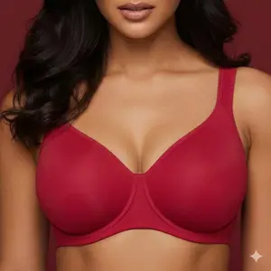 HSIA Joan Comfortzone Plus Size Soft Unlined T-Shirt Minimizer Bra Underwire Full Coverage 1/4 Inch Reducing Effect Seamless Support SpringStatements