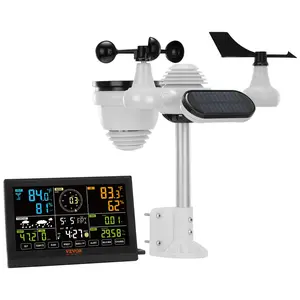 Father's Day Gift Spring new arrivals 7-in-1 Wireless Weather Station, 7.5 in Large Color Display, Digital Home Weather Station Indoor Outdoor, for Temperature Humidity Wind Speed/Direction Rain UV, with Forecast Data, Alarm, Alerts