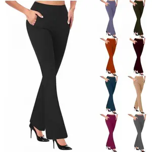 Dress Pants Women Business Casual Work Pants Women High Waist Stretchy Trousers Pull on Office Slacks Bottoms Womenswear Comfort Black Minimalist Suits