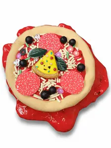 Supreme Pizza DIY Slime Kit – Handmade Scented Glossy Slime with Clay Crust & Toppings – Fun Sensory Craft for Ages 8+ – Hoshimi Slimes