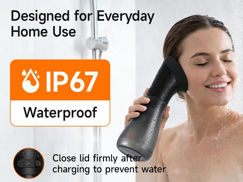 Renergy Electric Ear Wax Removal Kit with LED Display, Powered Ear Wax Remover, Dual Clean & Waste Tank, Water Ear Cleaner & Ear Cleaning Kit, Ear Irrigation Flushing System, 3 Modes, 12 Nozzles, IP67