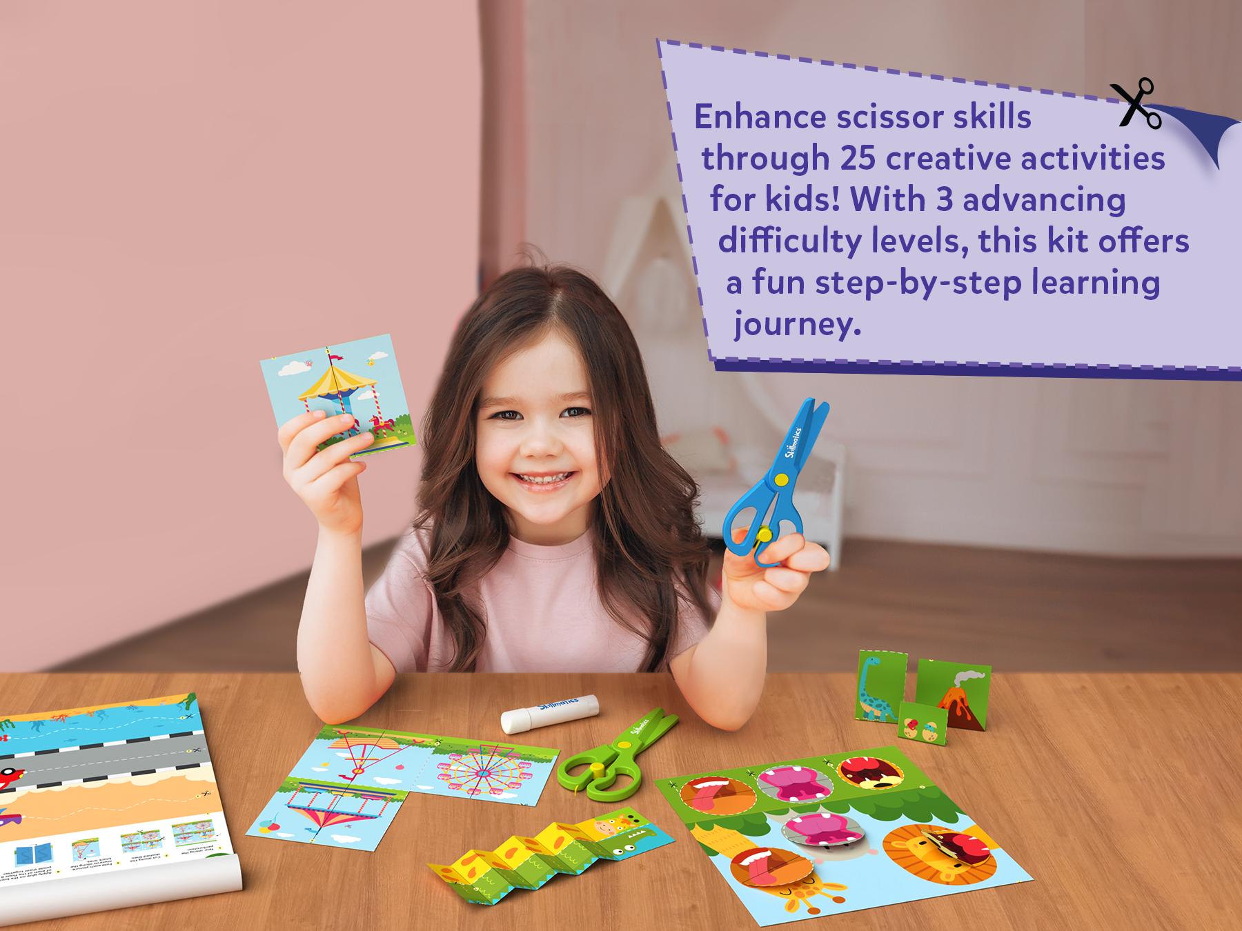 Skillmatics Snip, Snip - Art & Craft Activity, Practice Scissor Skills, Craft Kits, Gifts for Toddlers, Girls & Boys Ages 3 to 7 paper crafts