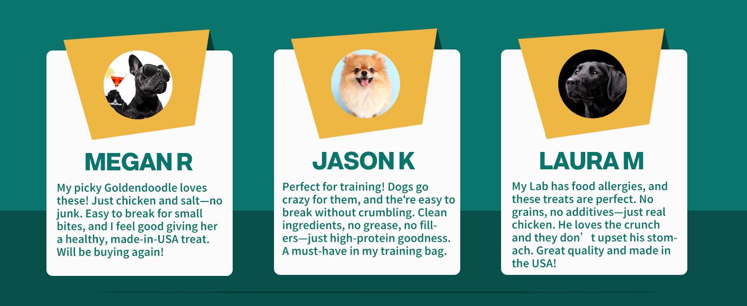 New 100% Natural USA Made Dog Chicken Chips 6oz High Protein Low Calorie Training Treats for Puppy Medium Large Breeds