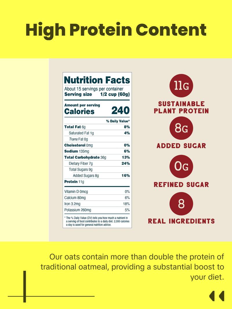 Maple Almond Protein Oats, 32oz