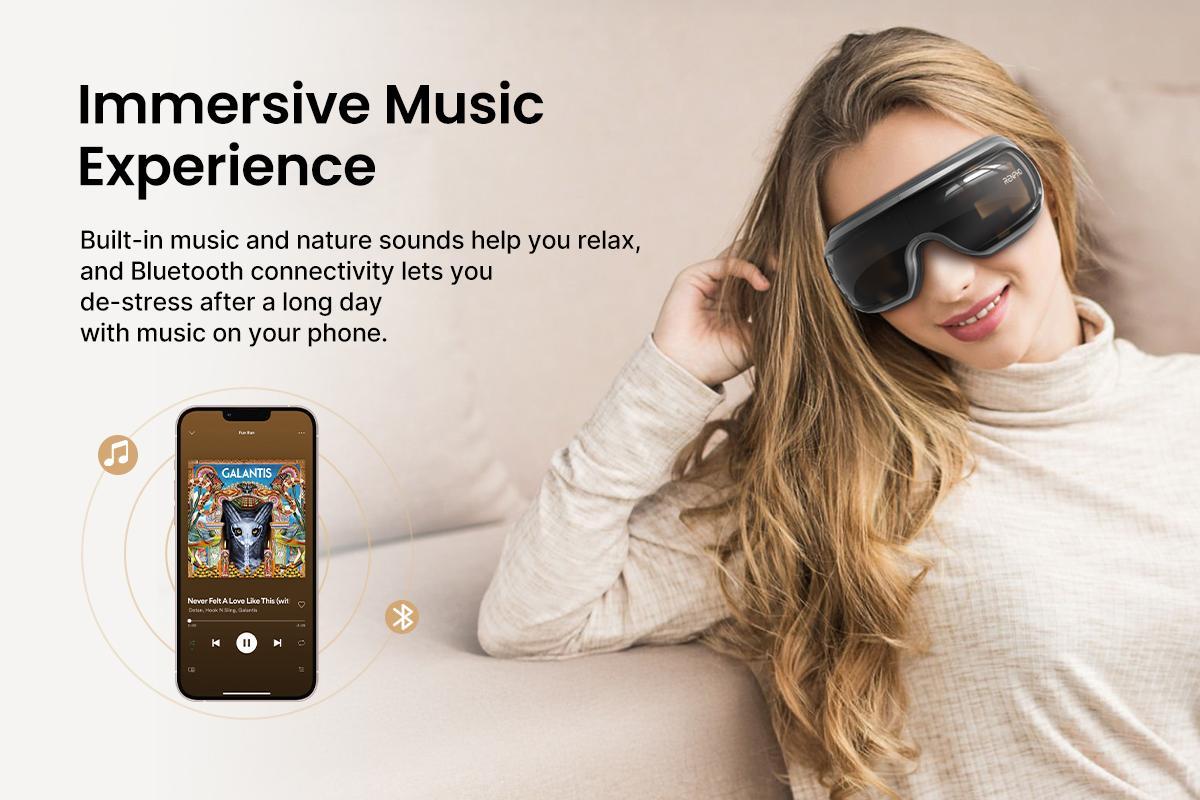 RENPHO Gift Bundle Eyeris 3 Eye Massager with Heat and Cooling & Back Heating Pad, Spring Glow Up Relaxation for Eye and Back, Birthday Gifts for Women Men Family Gift Choice for Man Women