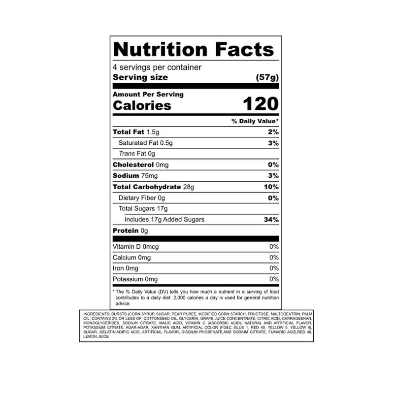 Blue Razz Gush Bombs - SUPER & EXTREME SOUR - Viral TikTok Candy - Gushers - 8 Ounce