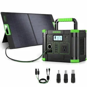 330W Portable Power Station 288Wh Solar Generator, 60W USB-C PD, Wireless Charging, SOS Emergency Light, Multi-Port Power Supply for Camping, Home Backup & RV
