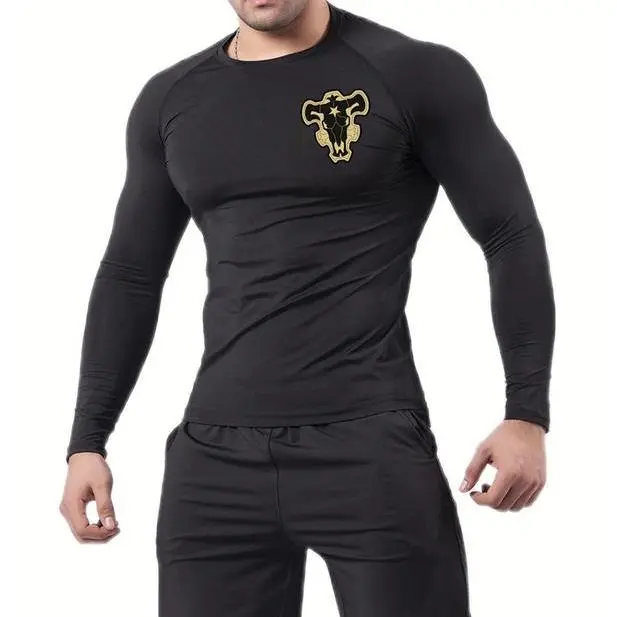 Bullhead Print Raglan Tee, Long Sleeve Athletic Top, Gym Workout Shirt, Seasonal Transition Clothing, Casual Wear, ClosetEssential, ComfortStretch, EverydayEssential, SmartCasual, DailyEssential, ComfortWear minimalist