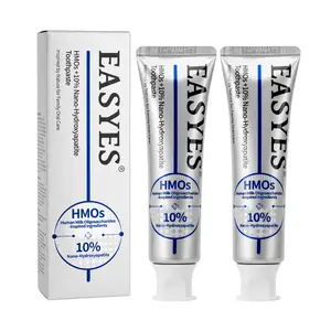 Easyes HMOs 10% Nano Hydroxyapatite toothpaste - toothpaste fluoride free Fights Oral Bacteria get rid of bad breath toothpaste for sensitive gums Clean formula enamel strengthening gum care toothpaste