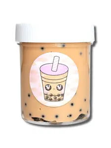Handmade Milk Boba Tea Thick Slime - Vanilla Scent - Hoshimi Slimes LLC