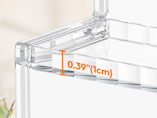 Lifewit 12 Inch 4 Tier White Display Stand with Decorative Fences for Cologne, Fragrance, Figures, Cupcakes & Perfumes - Versatile Storage for Vanity