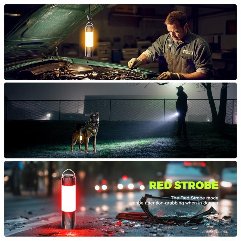 Rechargeable 4-in-1 Camping Flashlight with Six Modes, Super Bright High Lumen Zoom Beam, Portable Outdoor Light with Hook, USB Rechargeable, Lightweight and Durable, Suitable for Camping, Hiking, Emergencies,TikTokShopBlackFriday