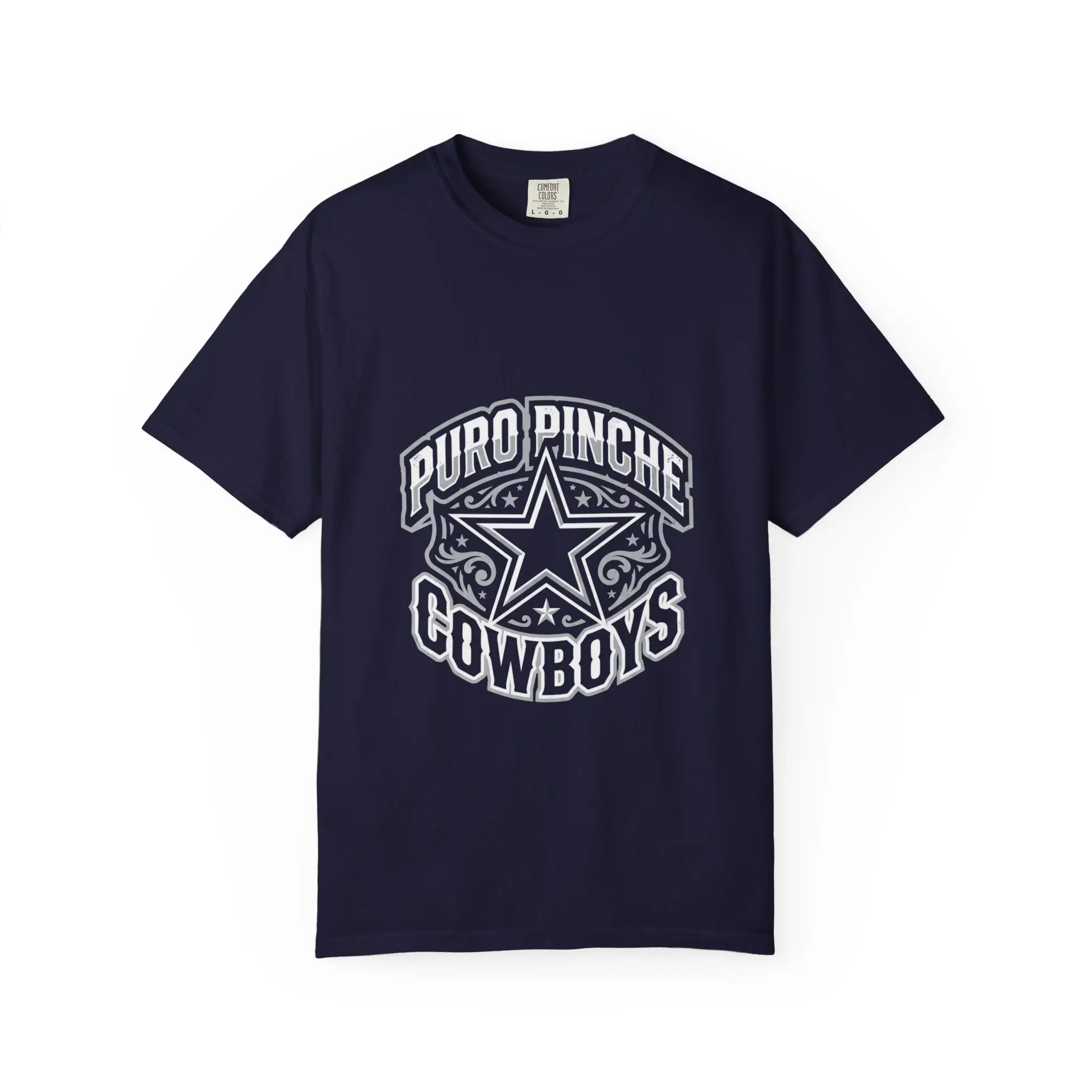 Menswear Oversized Soft Puro Pinche Cowboys T-Shirt - Vintage Western T-Shirts, Casual Cotton Tee