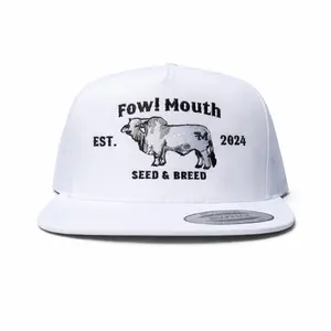 Fowl Mouth Brahman Fowl Mouth Hat EST 2024 Seed & Breed Trucker Cap with Cow Logo Design