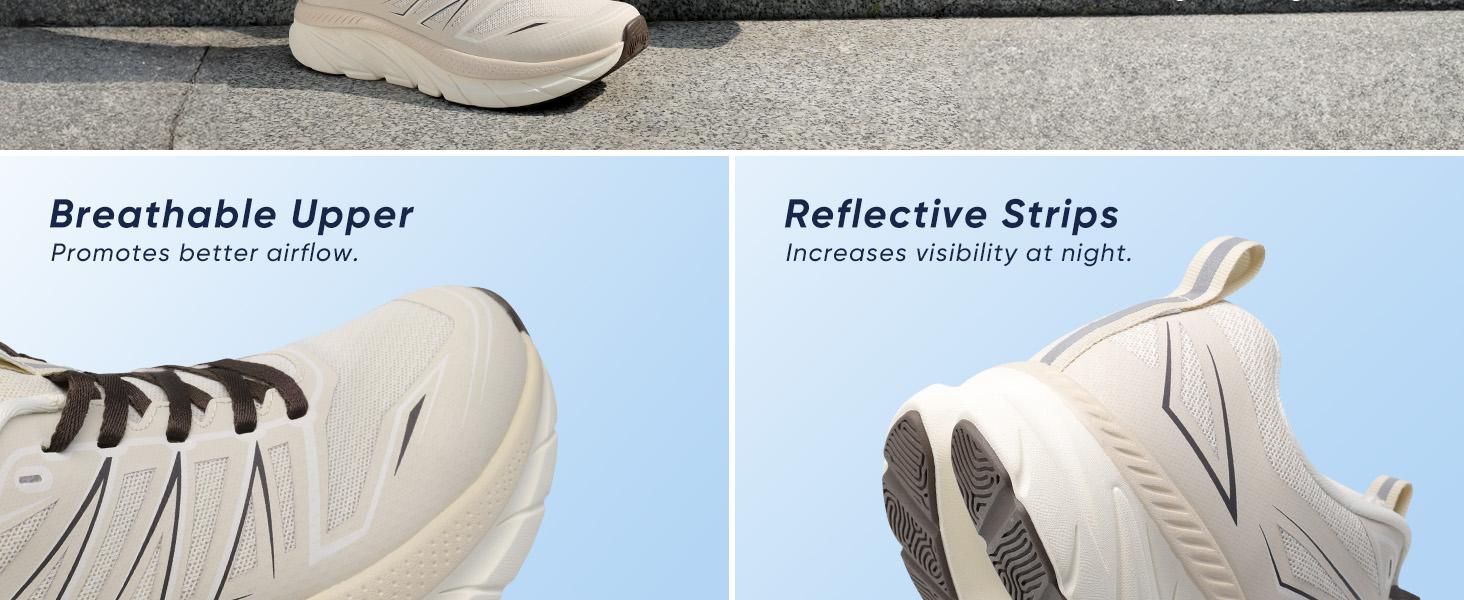 NORTIV 8 [ActiveSwift] Women's Walking Shoes Running Comfortable Tennis Breathable Non Slip Athletic Gym Workout Cross Training Sneakers Morning Jogging Reflection Padded Insole Commuting