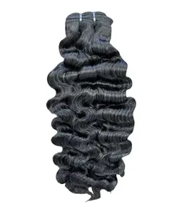 Burmese Curly Hair Bundles Quick Weave Extensions Human Hair Weave Bundles For Black Women Deep Wave Natural Stylish Look