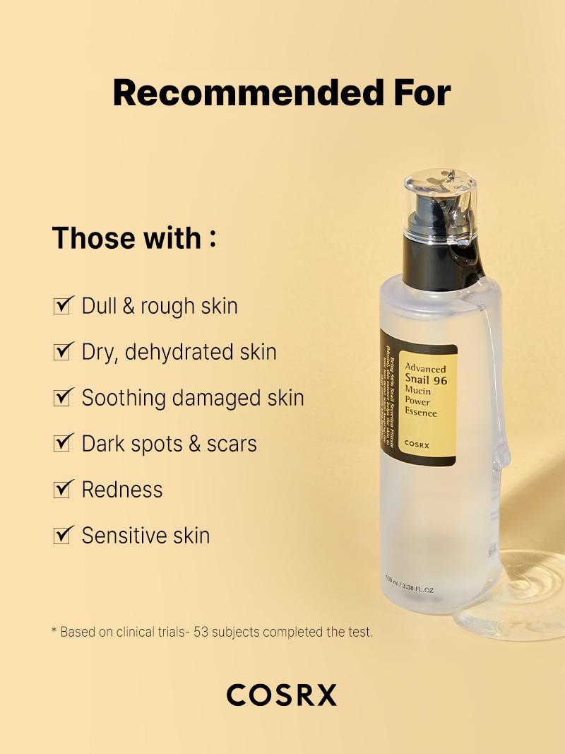 [COSRX Official] Advanced Snail 96 Mucin Power Essence (100ml) | THE ORIGINAL SNAIL MUCIN ESSENCE, GLOBAL TOP SELLER, Korean Skin Rejuvenate